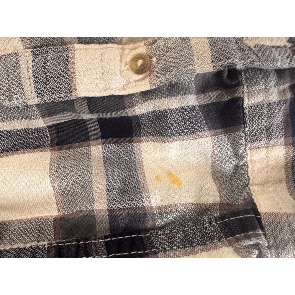 Carhartt Men’s XL Plaid Flannel Shirt Long Sleeve Button Up Work Blu/cre Cotton - Picture 2 of 8